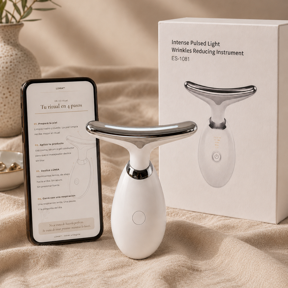 Ritual Facial LÚMIA — Masajeador facial + guía de 7 días